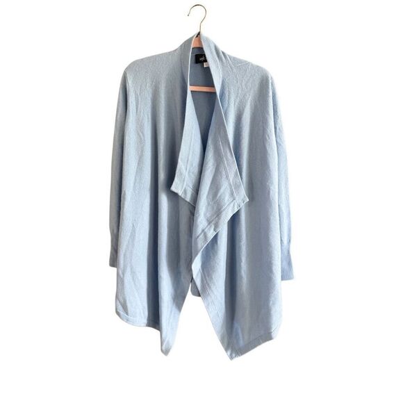 Soft by Naadam Womens Light Blue 100% Cashmere Open Front Cardigan Size Small - Picture 13 of 16